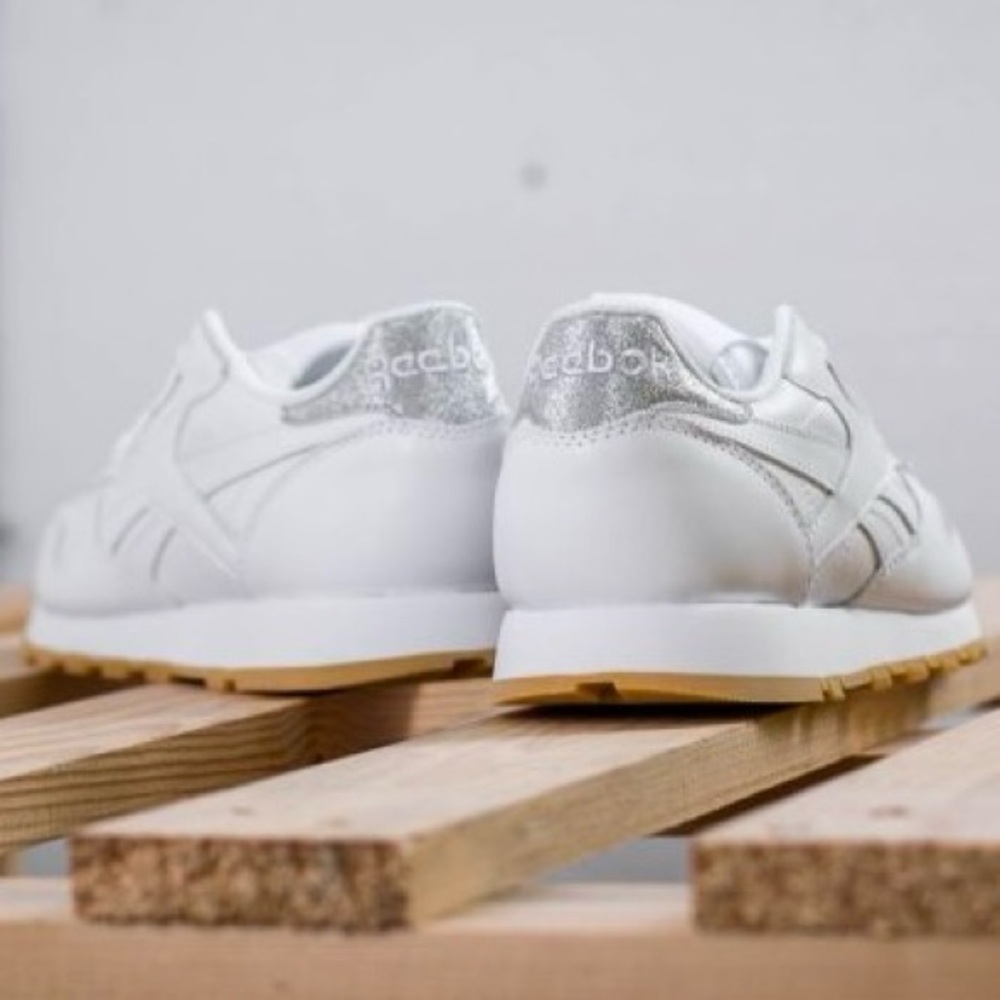 NEW Reebok Classic Diamond White Leather Sneakers sz 10